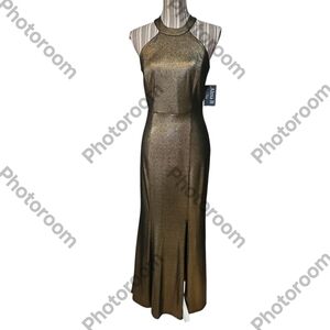 Elegant Gold Maxi Dress